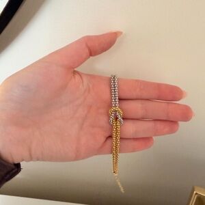 Elegant Gold and Silver Bracelet